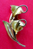 GOLDEN LILIES FLOWER GARDEN PEACE LILY VINTAGE PIN Lily