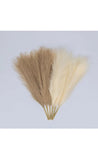 6 Pack Faux Pampas Grass 17.7Ó Fluffy Artificial Home Decor 3 Beige & 3 Taupe Pampas Grass