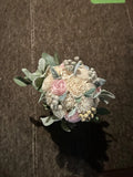 Off White Blush Pink w/greens Bouquet Artificial Sola Wood Wedding Flowers Bouquet