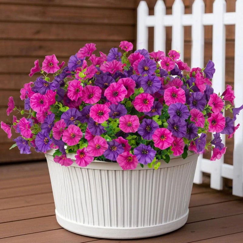 12 Bundles Morning Glory Artificial Flowers for Outdoor Decoration UV Resista... Flowering Plants
