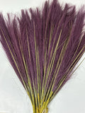 16 Faux Pampas Grass Stems Purple Feathery Plumes 17" Boho Floral Home Decor Pampas Grass