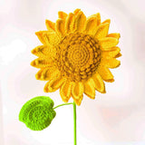 ONE Handmade Crochet Sunflower Stem | Tall Sunflower Decor | Yarn Flower Gift | Sunflower
