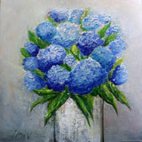 Hydrangeas Flowers Bouquet Modern Bohemian Boho Eclectic Floral Wall Decor Art Hydrangea