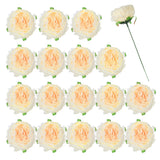 25Pcs Peonies Artificial Flowers Fake Peony Flowers with Stems Light Yellow Peony