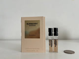 2x Burberry Goddess Eau de Parfum EDP Sample Spray .05oz, 1.5ml Each New in Card EDP