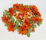 Bloom Room Fall Floral Dahlia Garland 72" & Mini Pumpkins Daisies Sunflowers Sunflower