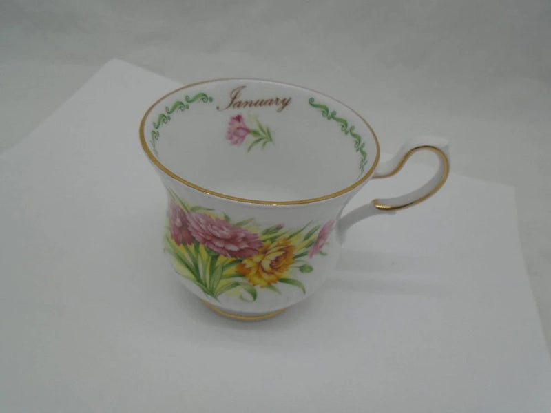 Queens Bone China Flower of the Month ~ January ~ Carnation Cup only Carnation