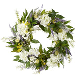 NWT Linden street Large 24" HYDRANGEA  and  LAVENDER WREATH Hydrangea