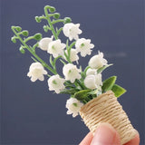 1:12 Scale Dollhouse Miniatures Hyacinths Potted Plant Flower Bonsai Home Garden Flowering Plants