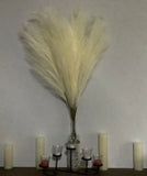 Boho Aesthetics Faux Pampas Grass 5 Pieces Cream #HG8 Pampas Grass
