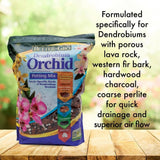 8 Quarts Dendrobium Potting Mix Pack of 2 Resealable Bags Special Blend Mixture Orchids