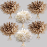 60 PCS Boho Decor, Fluffy Pompas Grass, Natural Dry Pampas Grass Small, Short... Pampas Grass