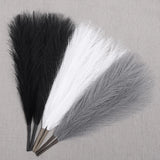 Faux Pampas Grass Decor 17.7 Inch 6Pcs, Artificial Pampas Grass Fluffy Home Deco Pampas Grass
