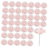 46 PCS Hydrangea Artificial Flowers Silk Hydrangea Heads with Stems Pink Hydrangea