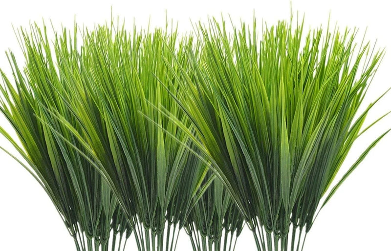 Artificial Shrubs Bushes, Plastic Wheat Grass Green Leaves Fake Plants for Indoo Green Plant