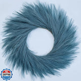 27'' Artificial Pampas Grass Wreath, UV Resistant Faux Pampas Wreath for Fron Pampas Grass