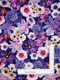 Floral Fabric Potpourri Packed Flowers Purple Cotton by Kanvas Studio By Yard Flowering Plants