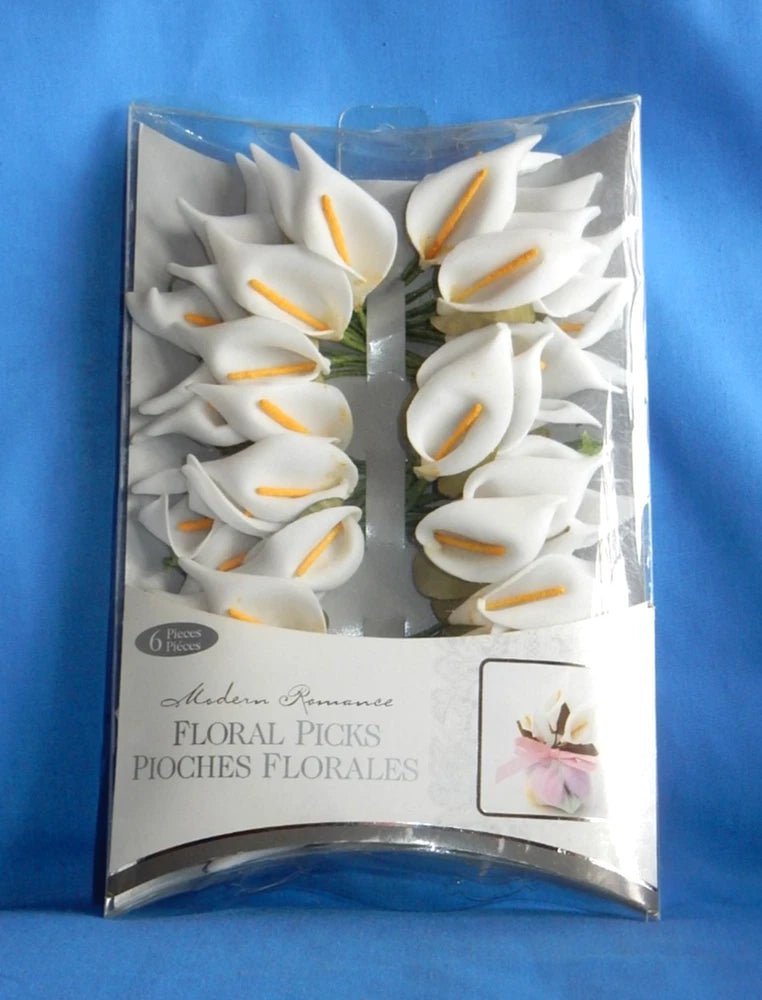 Modern Romance Calla Lilies Lily Floral Picks 6 Pieces in Package Lily