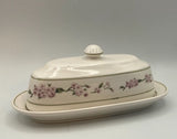 Martha Stewart Hydrangea Butter Dish Pink Flowers MSE SMALL GLAZE CRACK SEE PICS Hydrangea
