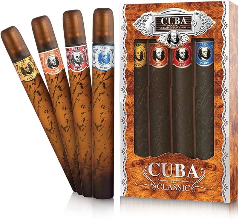 Cuba Classic 4 Piece Variety Set 4 X 1.17 Oz EDT Cologne for Men New in Box EDT