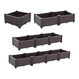 Raised Garden Bed Outdoor Planting Box Stable Convenient with Drainage Hole Garden Plants