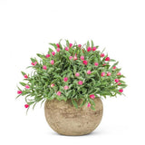 Pink Flowering Plant In A Pot Artificial Flower Green Plant