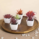 Artificial Succulent Plants Fake Mini Plants in Pots Green Home Decor 6PCS (SET) Green Plant