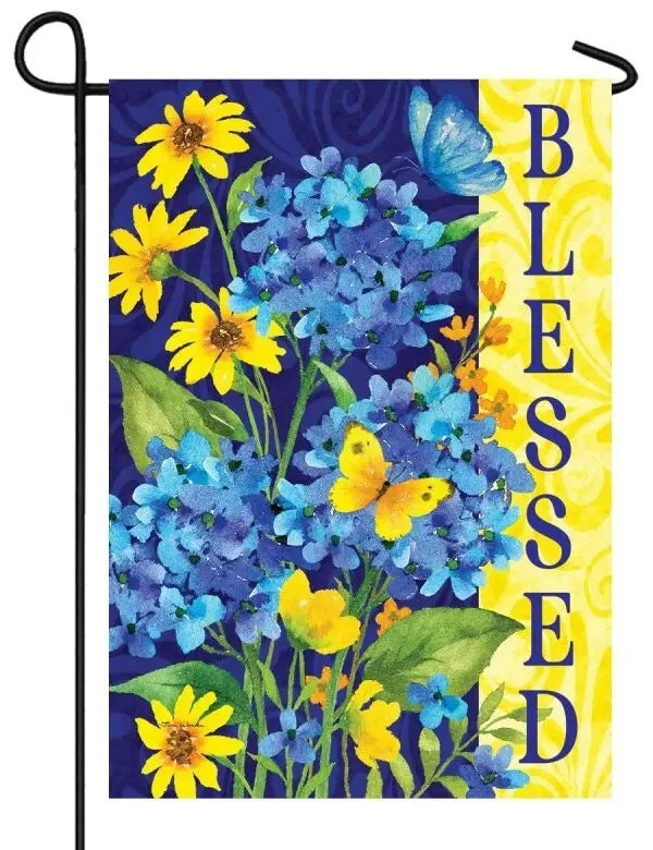 12.5 x 18 Blessed Hydrangea Garden Flag Hydrangea