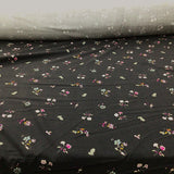 Fabric Challis Rayon Apparel Black Lavender Fuchsia Sage Floral E420 Flowering Plants