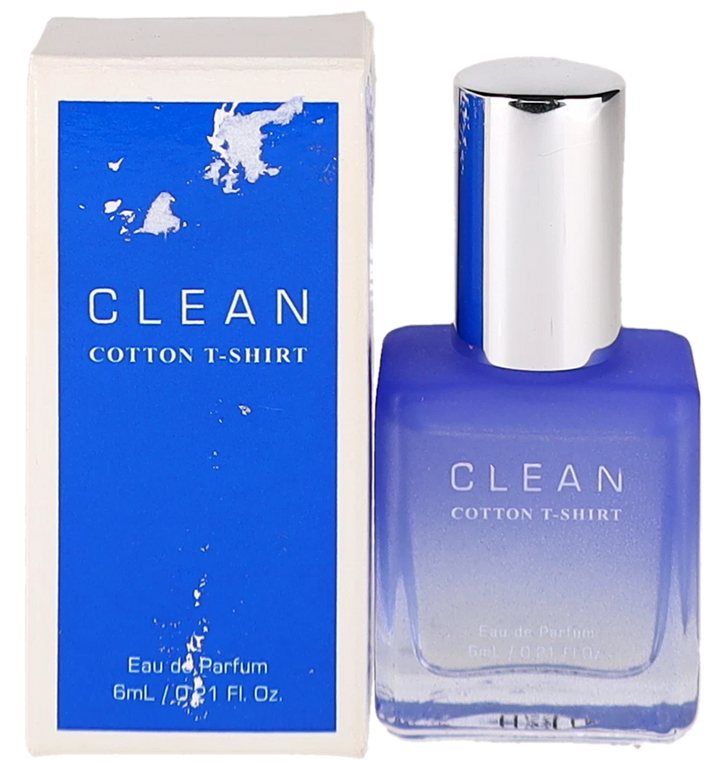 Cotton T-Shirt by Clean for Women Eau de Parfum Splash 0.21oz Damaged Box New EDP