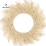 Artificial Pampas Grass Wreath, 26" Faux Pampas Grass Decor for Home Boho Fall D Pampas Grass