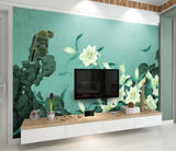 3D Lily Flower Bird ZHUA5691 Wallpaper Wall Murals Removable Self-adhesive Amy Lily