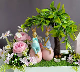 Pastel Pink  Bunny Easter Centerpiece, Easter Arrangement, Table Easter Decor Ranunculus