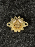 Rhodium Plated Sunflower Charm__ Sunflower