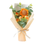Handmade Crochet Flower Bouquet with Sunflower and Daisy Design Sunflower