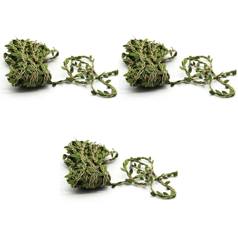 3 Pieces Green Leaf Decoration Artificial Leaves Decorative Vines for Bedroom Green Plant