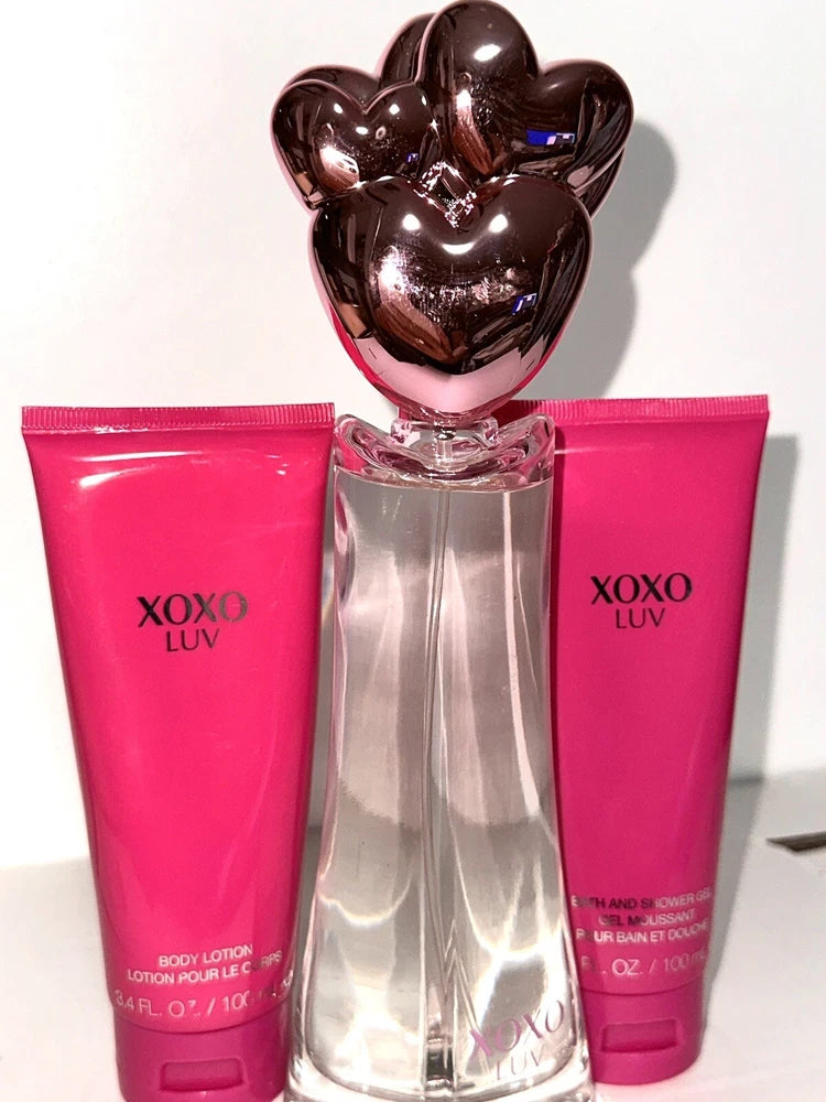 XOXO Luv EDP 3.4 oz for Women & Body Lotion Shower Gel Set EDP
