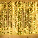 84Ft 12 Pack Artificial Ivy Leaf Plants Vine with 80 LED String Light,Green V... Green Plant