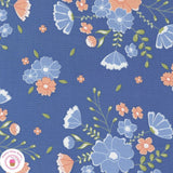 Moda PEACHY KEEN 29170 16 Cobalt Blue Coral Floral COREY YODER Quilt Fabric Flowering Plants