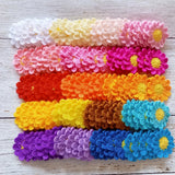 Crochet Flowers Multi-color Daisy Handmade Decorations Crafts DIY Sewing Sew-On Sunflower