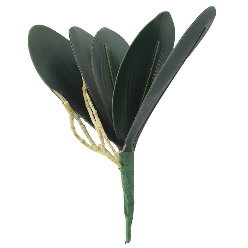 Artificial Butterfly Orchid Leaves Fake Flower Green Leaves Home Wedding Decor Green Plant