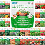 Heirloom Organic Seeds 30 Pack Non GMO Garden Planting Mix Spring Planting  Bulk Garden Plants