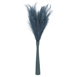 6PCS Faux Pampas Grass Decor Tall, 43"/109cm Artificial Fluffy Grass Stems, Blue Pampas Grass