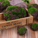 6PCS Moss Artificial Fake Rock Stone Foam Home Flower Garden Decor Green Faux Green Plant