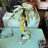 Vintage Glass Slag banana tree very old beautiful MCM Green Plant
