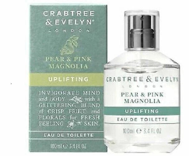Crabtree & Evelyn PEAR & PINK MAGNOLIA Eau de Toilette Perfume Spray 3.4 oz NEW EDT