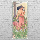Poster The Flowers: Carnation 1898 | 20x47" Big size | Alphonse Mucha | Wall art Carnation