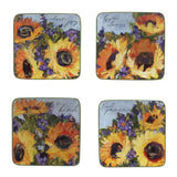Sunflower Bouquet Multicolored Dinner Plate Set of 4 Bouquet