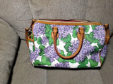 Dooney & Bourke Purple Hydrangea Hand Bag And Coin Purse Hydrangea