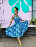 Rockin Bettie - Wild Carnation Dress in Blue Carnation